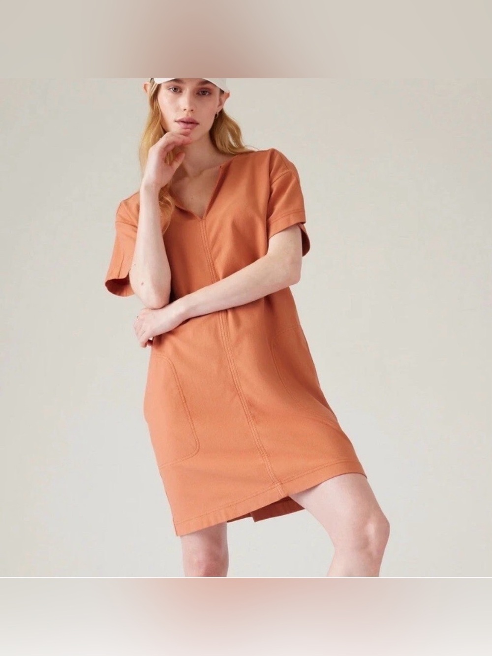 Athleta Pocket T Shirt Dress Cotton Blend Size Small